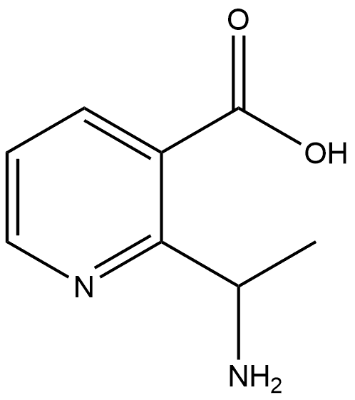 2-(1-Aminoethyl)-3-pyridinecarboxylic acid Structure