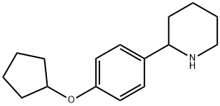 4-Cyclopentyloxy-1-(2-piperidyl)benzene Structure