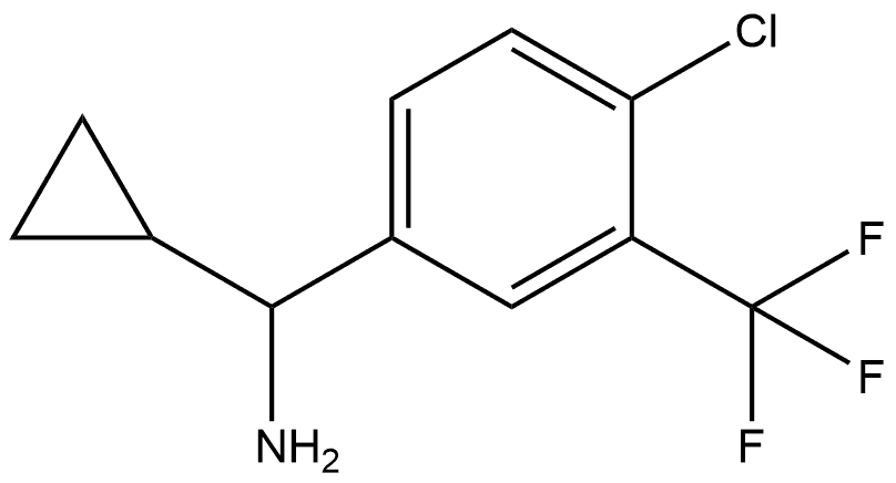 [4-Chloro-3-(trifluoromethyl)phenyl](cyclopropyl)methanamine,1270521-59-9,结构式