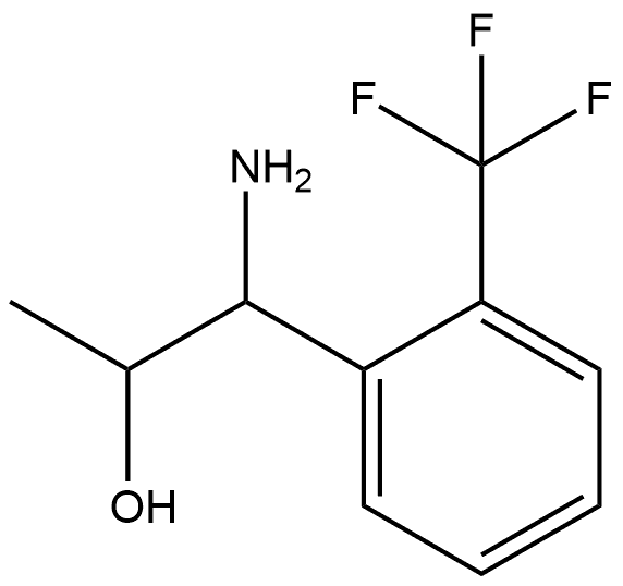 1-AMINO-1-[2-(TRIFLUOROMETHYL)PHENYL]PROPAN-2-OL 化学構造式