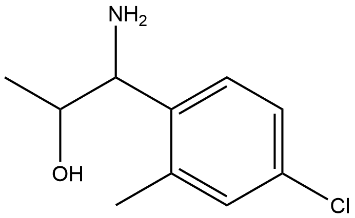 1-AMINO-1-(4-CHLORO-2-METHYLPHENYL)PROPAN-2-OL 结构式