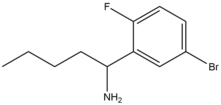 1-(5-溴-2-氟苯基)戊烷-1-胺, 1270545-98-6, 结构式