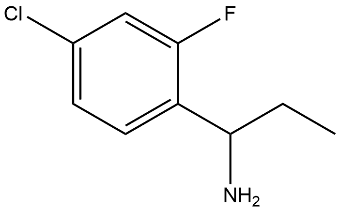 4-Chloro-α-ethyl-2-fluorobenzenemethanamine 结构式