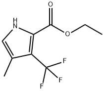 4-甲基-3-(三氟甲基)-1H-吡咯-2-羧酸乙酯 结构式