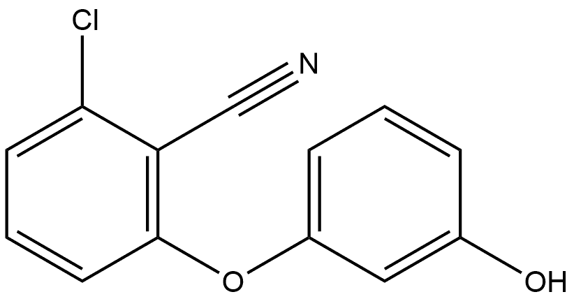 2-Chloro-6-(3-hydroxyphenoxy)benzonitrile Structure