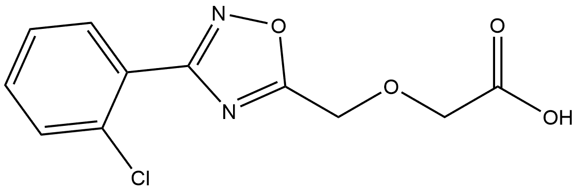 2-[[3-(2-Chlorophenyl)-1,2,4-oxadiazol-5-yl]methoxy]acetic acid Struktur