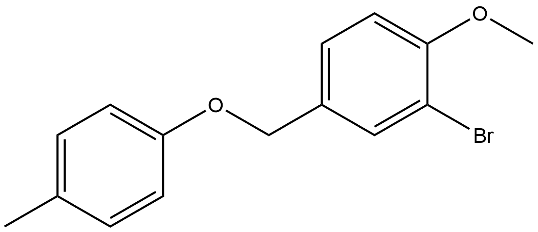 2-Bromo-1-methoxy-4-[(4-methylphenoxy)methyl]benzene 结构式