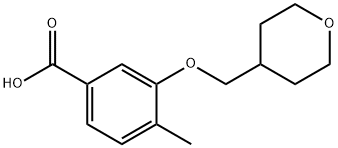 4-Methyl-3-[(oxan-4-yl)methoxy]benzoic acid Structure