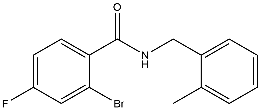 2-Bromo-4-fluoro-N-[(2-methylphenyl)methyl]benzamide,1271380-64-3,结构式