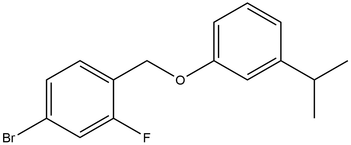 4-Bromo-2-fluoro-1-[[3-(1-methylethyl)phenoxy]methyl]benzene,1271591-05-9,结构式