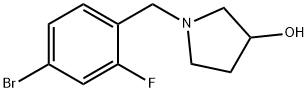 3-Pyrrolidinol, 1-[(4-bromo-2-fluorophenyl)methyl]- 结构式