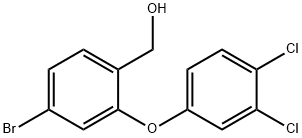 [4-bromo-2-(3,4-dichlorophenoxy)phenyl]methanol,1271699-11-6,结构式