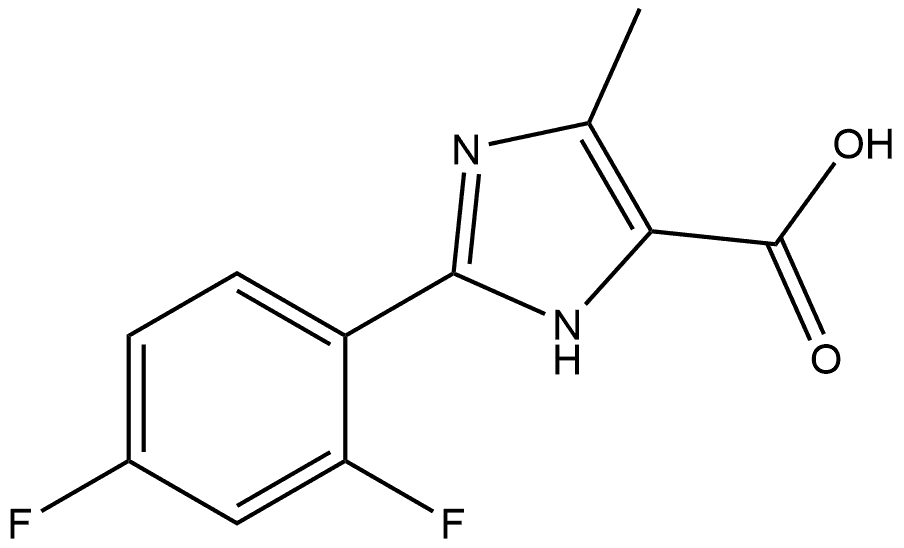 2-(2,4-二氟苯基)-5-甲基-1H-咪唑-4-甲酸, 1271723-46-6, 结构式