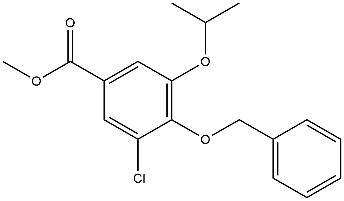 Methyl 3-chloro-5-(1-methylethoxy)-4-(phenylmethoxy)benzoate,1272528-46-7,结构式