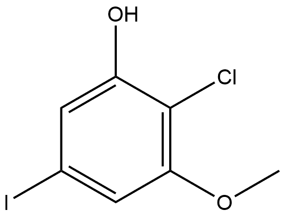 Phenol, 2-chloro-5-iodo-3-methoxy- 结构式