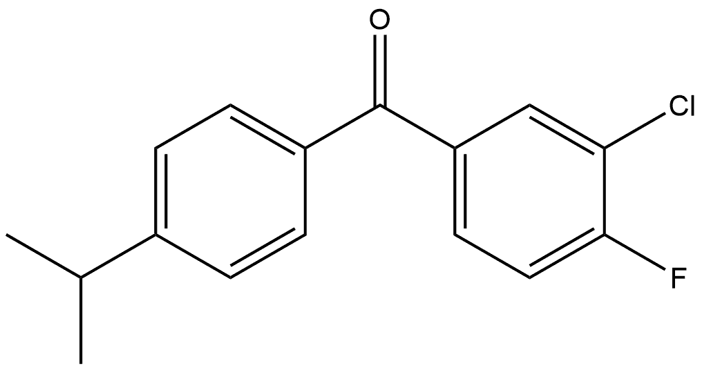 Methanone, (3-chloro-4-fluorophenyl)[4-(1-methylethyl)phenyl]-,1272926-05-2,结构式