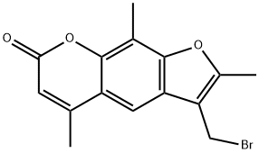 7H-Furo[3,2-g][1]benzopyran-7-one, 3-(bromomethyl)-2,5,9-trimethyl- Struktur