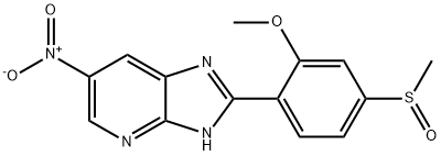 3H-Imidazo[4,5-b]pyridine, 2-[2-methoxy-4-(methylsulfinyl)phenyl]-6-nitro- Structure