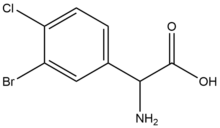 2-Amino-2-(3-bromo-4-chlorophenyl)acetic acid,1273595-22-4,结构式