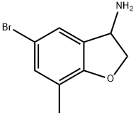 5-溴-7-甲基-2,3-二氢苯并呋喃-3-胺,1273599-10-2,结构式