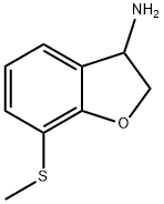 7-(Methylsulfanyl)-2,3-dihydro-1-benzofuran-3-amine Struktur