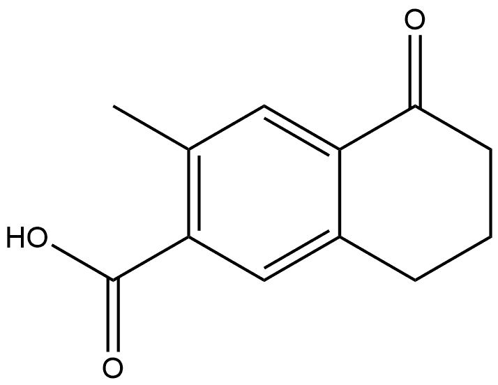 5,6,7,8-Tetrahydro-3-methyl-5-oxo-2-naphthalenecarboxylic acid Structure