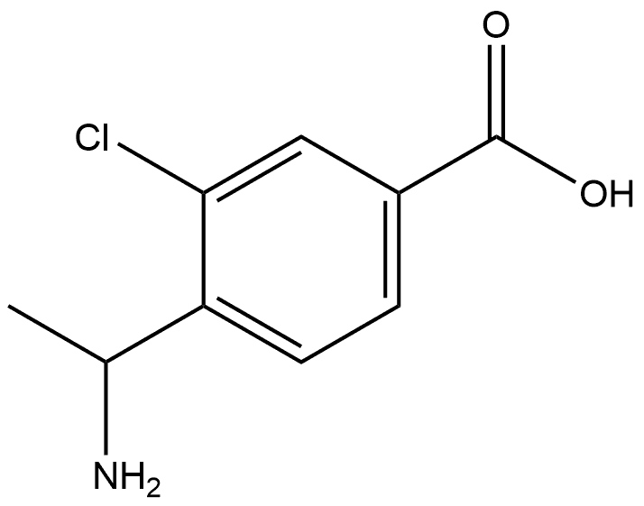 4-(1-Aminoethyl)-3-chlorobenzoic acid Structure