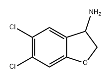 3-Benzofuranamine, 5,6-dichloro-2,3-dihydro- Structure