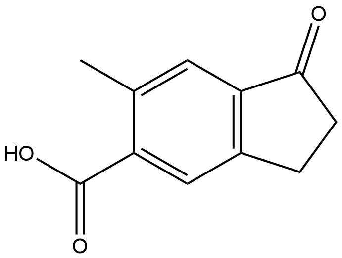 2,3-Dihydro-6-methyl-1-oxo-1H-indene-5-carboxylic acid Structure