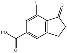1H-Indene-5-carboxylic acid, 7-fluoro-2,3-dihydro-1-oxo- Struktur
