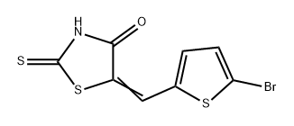 4-Thiazolidinone, 5-[(5-bromo-2-thienyl)methylene]-2-thioxo- Structure