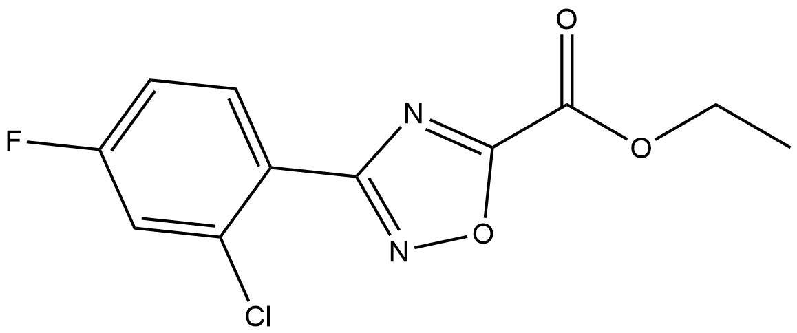 Ethyl 3-(2-Chloro-4-fluorophenyl)-1,2,4-oxadiazole-5-carboxylate Structure