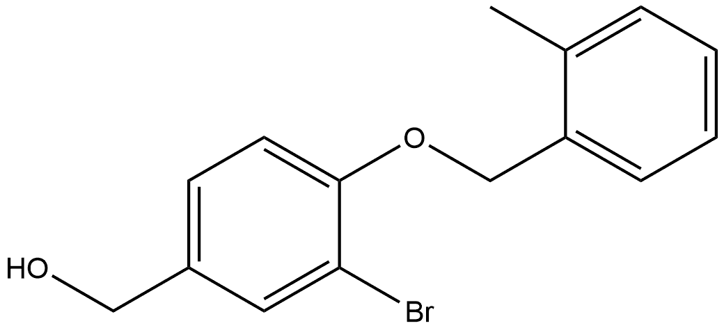 3-Bromo-4-[(2-methylphenyl)methoxy]benzenemethanol Structure