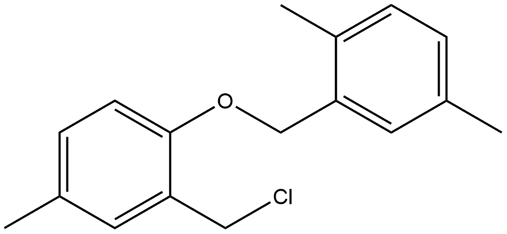 Benzene, 2-(chloromethyl)-1-[(2,5-dimethylphenyl)methoxy]-4-methyl-,1274125-94-8,结构式