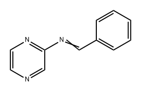 2-Pyrazinamine, N-(phenylmethylene)-,127438-20-4,结构式