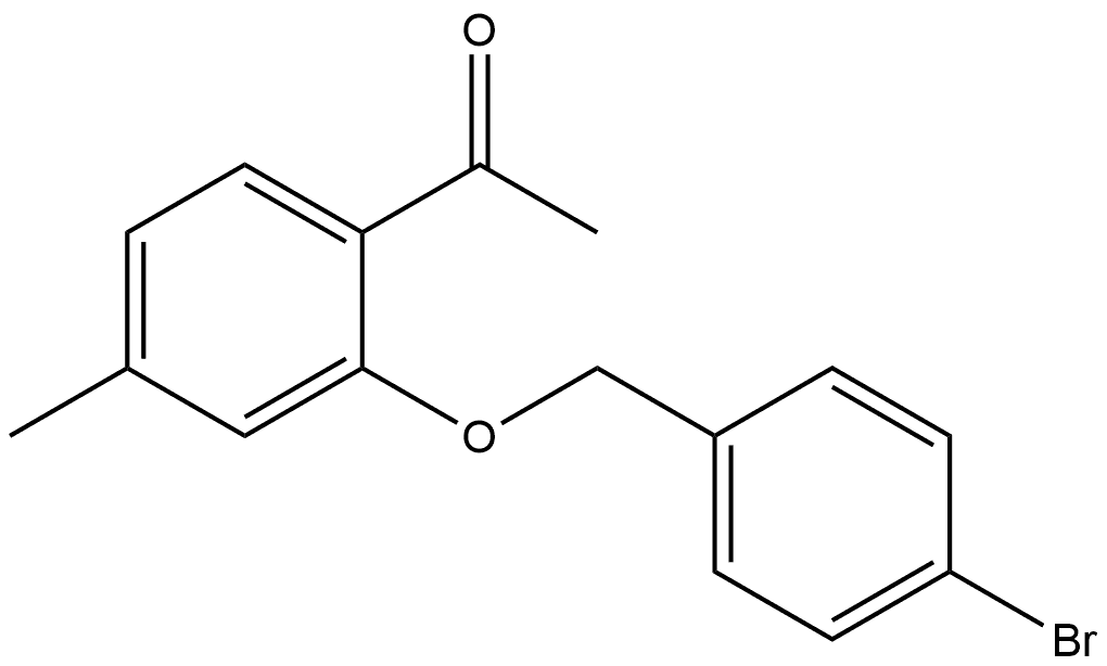 1-[2-[(4-Bromophenyl)methoxy]-4-methylphenyl]ethanone,1274504-93-6,结构式