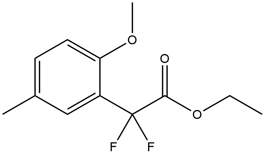 Ethyl α,α-difluoro-2-methoxy-5-methylbenzeneacetate Structure