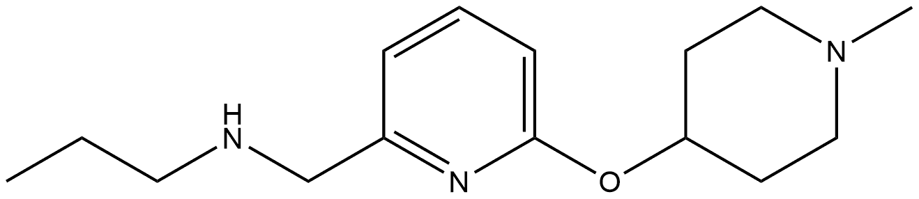 6-[(1-Methyl-4-piperidinyl)oxy]-N-propyl-2-pyridinemethanamine Struktur