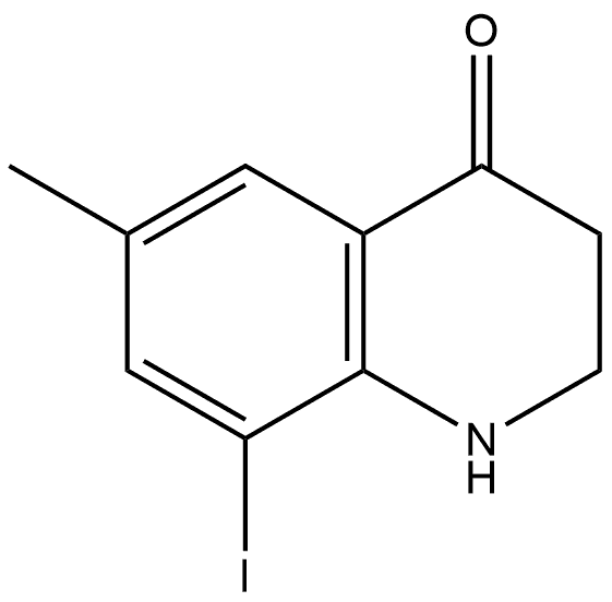 2,3-Dihydro-8-iodo-6-methyl-4(1H)-quinolinone Struktur