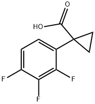 1-(2,3,4-三氟苯基)环丙烷-1-羧酸, 1274900-91-2, 结构式