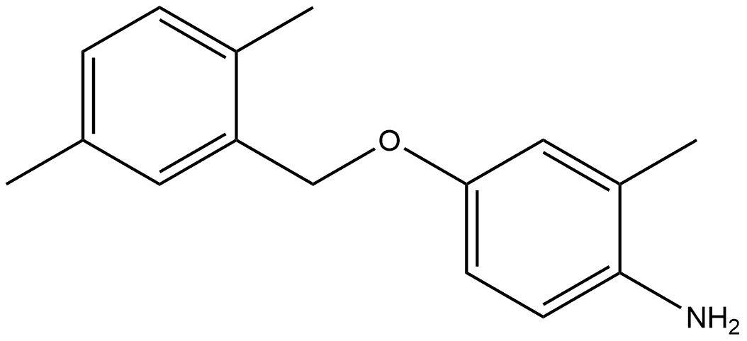 4-[(2,5-Dimethylphenyl)methoxy]-2-methylbenzenamine 化学構造式
