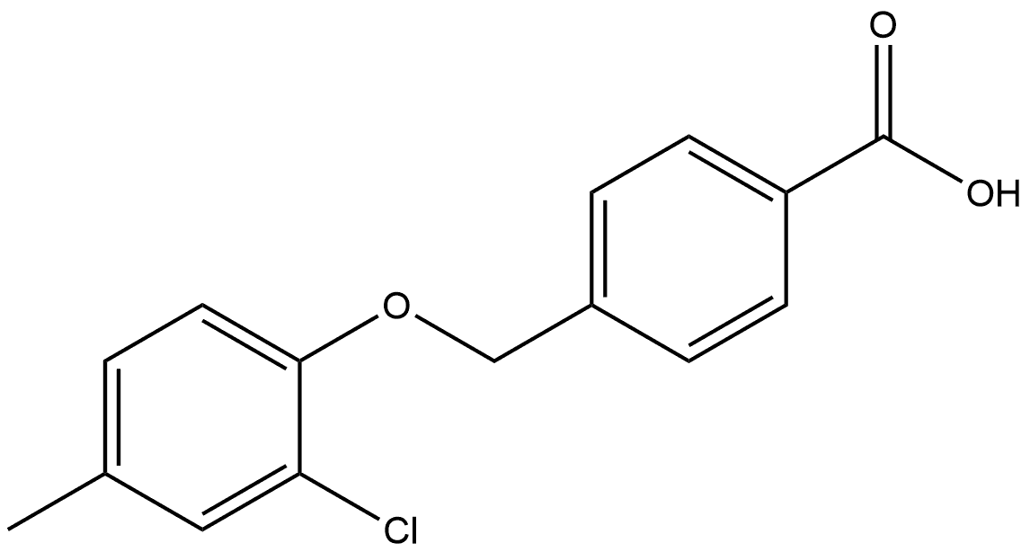 4-[(2-Chloro-4-methylphenoxy)methyl]benzoic acid Structure