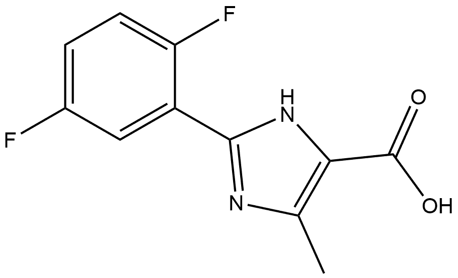 2-(2,5-二氟苯基)-5-甲基-1H-咪唑-4-甲酸 结构式