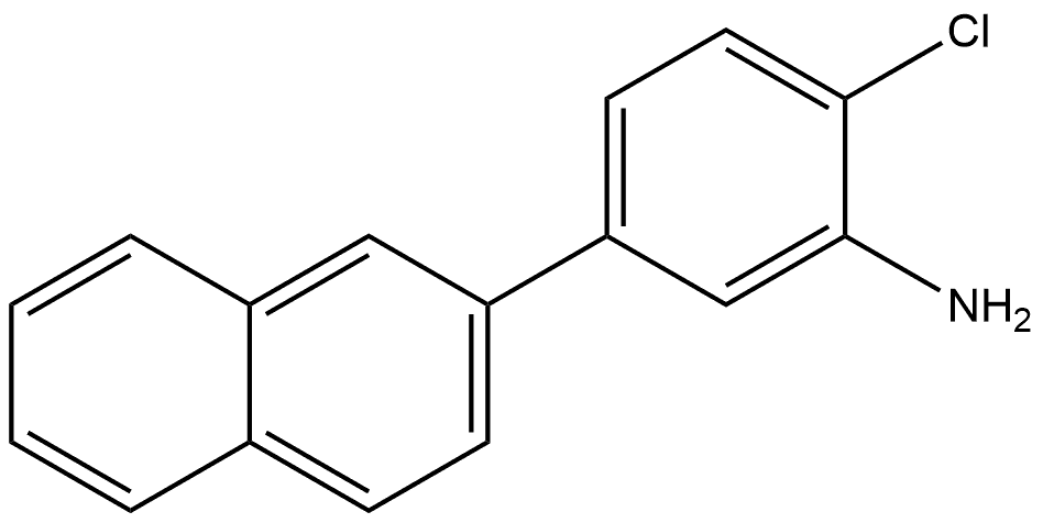 2-Chloro-5-(2-naphthalenyl)benzenamine 结构式