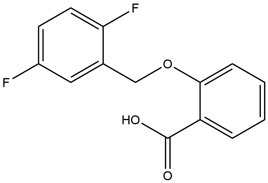 2-[(2,5-Difluorophenyl)methoxy]benzoic acid Structure