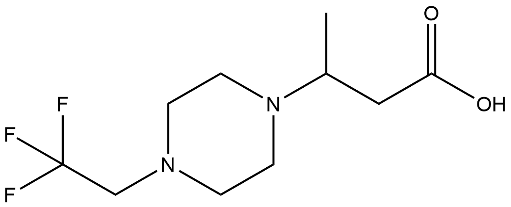 3-[4-(2,2,2-trifluoroethyl)piperazin-1-yl]butanoic acid Struktur