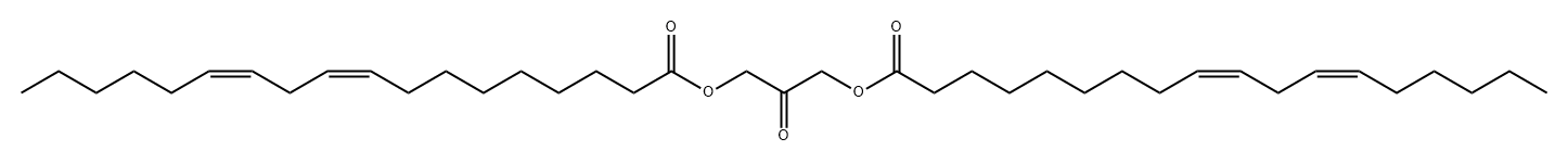 9,12-Octadecadienoic acid (9Z,12Z)-, 1,1'-(2-oxo-1,3-propanediyl) ester,127592-96-5,结构式