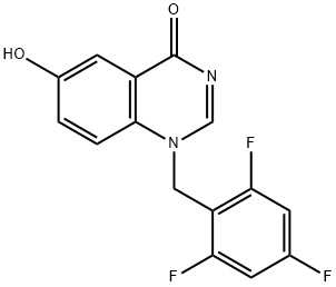 4(1H)-Quinazolinone, 6-hydroxy-1-[(2,4,6-trifluorophenyl)methyl]- Structure