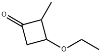 Cyclobutanone, 3-ethoxy-2-methyl- 化学構造式