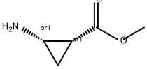 REL-(1R,2S)-2-氨基环丙烷羧酸甲酯 结构式